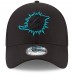 Men's Miami Dolphins New Era Black Tone Tech Three 39THIRTY Flex Hat 3016181